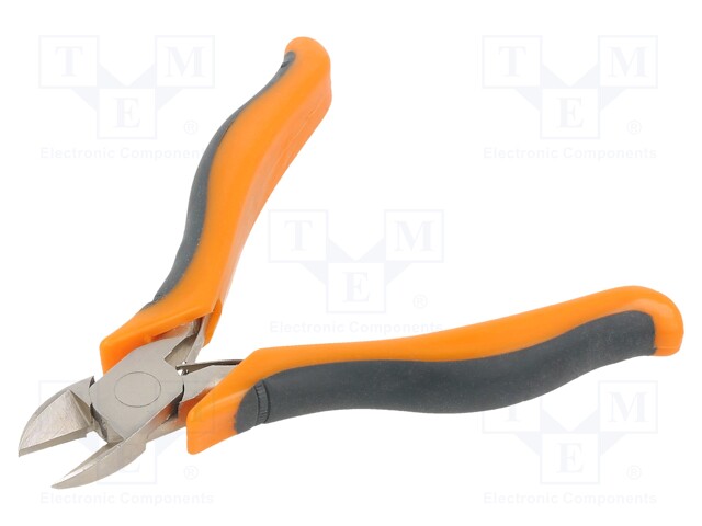 Pliers; side,cutting,miniature; anti-slip handles,satin; 110mm