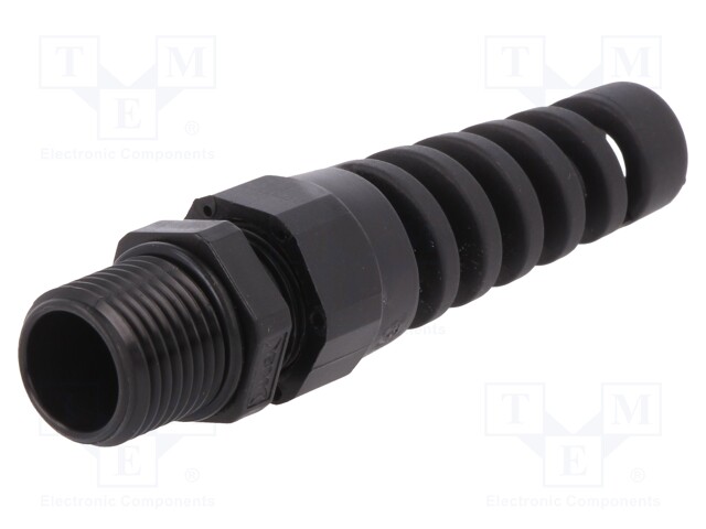 Cable gland; with strain relief; M16; IP68; Mat: polyamide; black