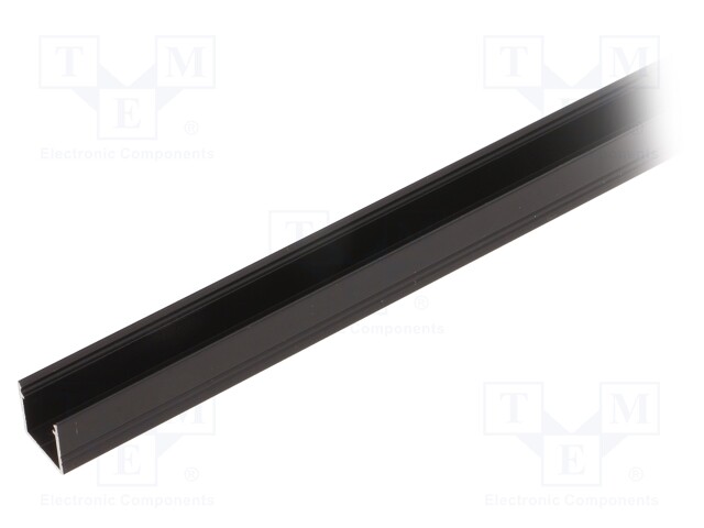 Profiles for LED modules; surface; black; L: 2m; aluminium