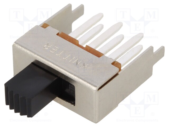 Switch: slide; Pos: 2; 0.3A/30VDC; ON-ON; Mounting: PCB,THT; 30mΩ