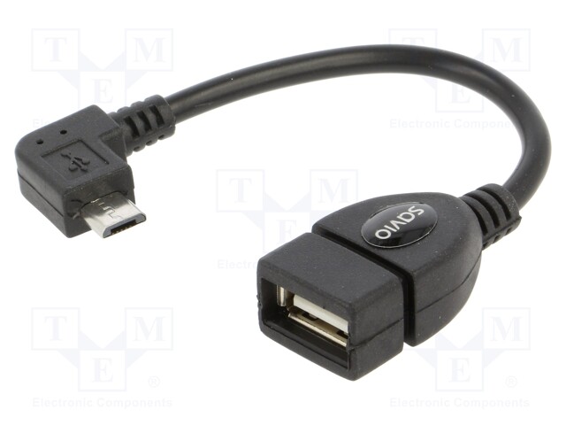 Cable; OTG,USB 2.0; USB A socket,USB B micro plug (angle)