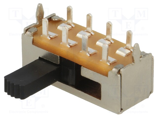 Switch: slide; Pos: 3; DP3T; 1A/125VDC; ON-ON-ON; Mounting: THT; 50mΩ