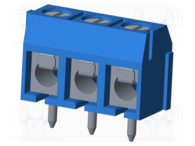 Connector: PCB terminal block; terminal; angled; Plating: tinned