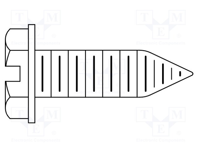 Screw; Head: cheese head; slotted; steel; zinc