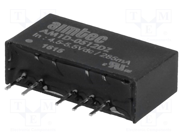 Converter: DC/DC; 1W; Uin: 4.5÷5.5V; Uout: 12VDC; Uout2: -12VDC; SIP7