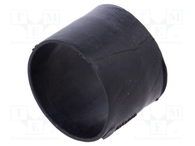 Heat shrink boot; straight,glued; L: 25.4mm; black; elastomer