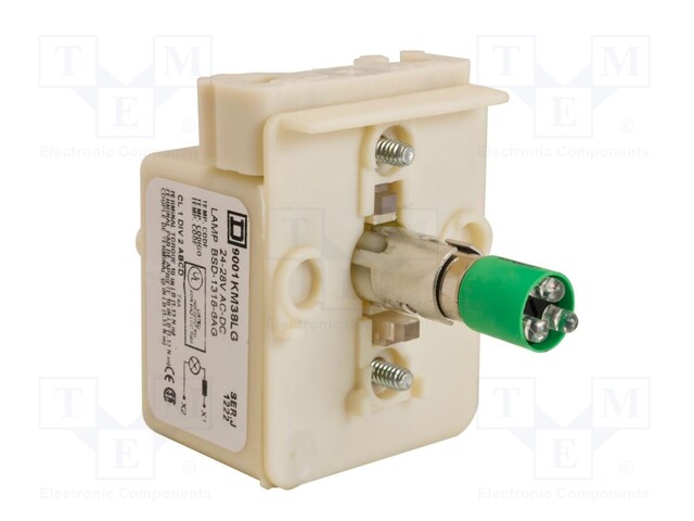 Illuminating unit; 30mm; 9001K; 120VAC; Colour: green; 120VDC