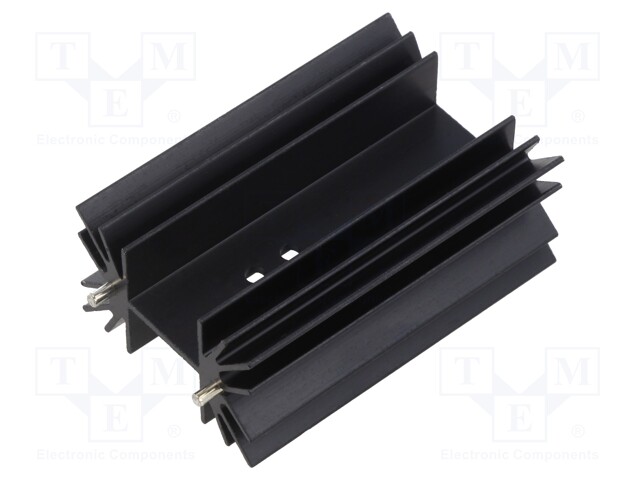 Heatsink: extruded; TO218,TO220,TOP3; black; L: 63.5mm; W: 42mm