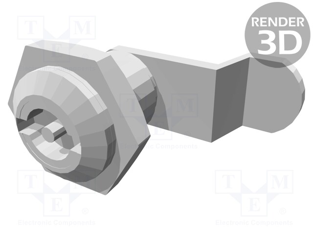 Lock; zinc alloy; 30mm; nickel; Actuator material: steel