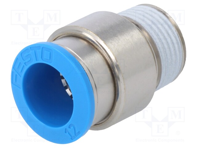 Push-in fitting; straight; Input thread: R 3/8" external; 12mm