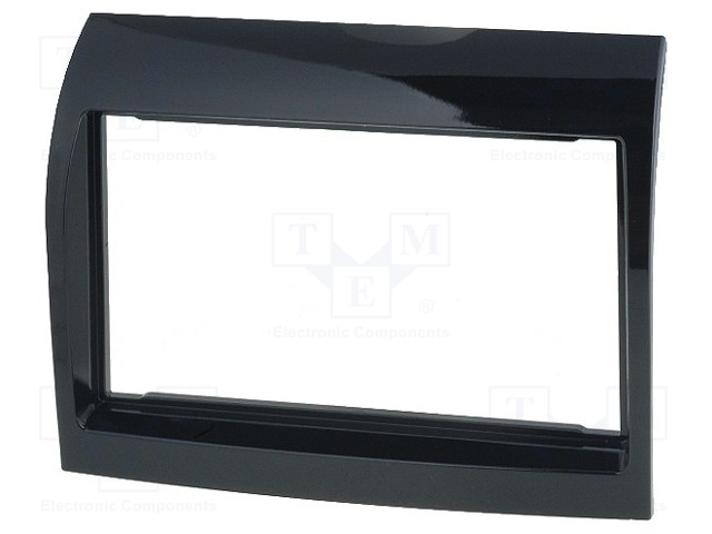 Radio mounting frame; Citroën,Fiat,Peugeot; 2 DIN; black gloss