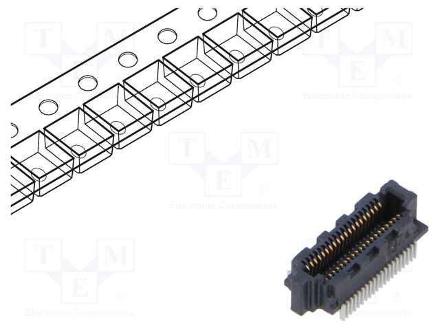 Connector: PCB to PCB; female; PIN: 20; 0.4mm; SS4; gold-plated; SMT