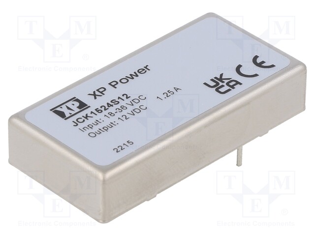 Converter: DC/DC; 15W; 12VDC; OUT: 1