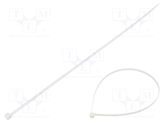 Cable tie; L: 380mm; W: 4.8mm; polyamide; 230N; white; Ømax: 106.7mm