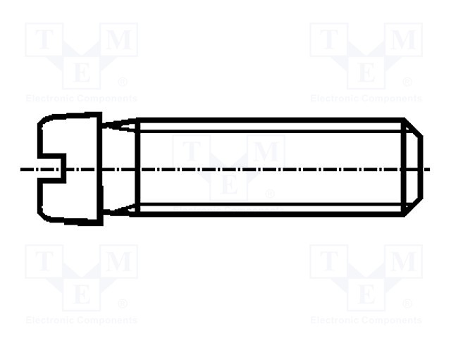 Screw; M3x10; Head: cheese head; slotted; steel; zinc; 0,9mm