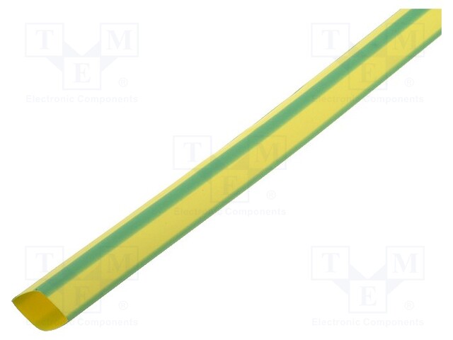 Heat shrink sleeve; glueless; 2: 1; 9.5mm; L: 1m; yellow-green