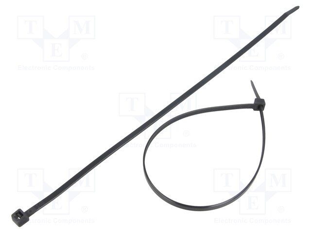 Cable tie; L: 300mm; W: 4.8mm; polyamide; 333N; black; Ømax: 83mm