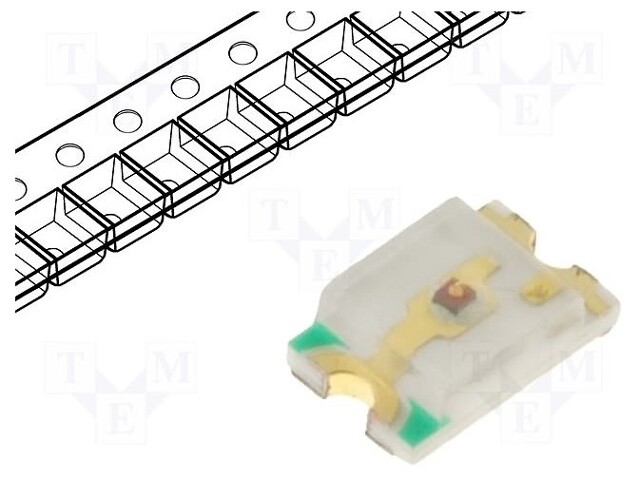 LED; SMD; 0805; yellow; 210÷270mcd; 2x1.25x0.68mm; 120°; 1.8÷2V