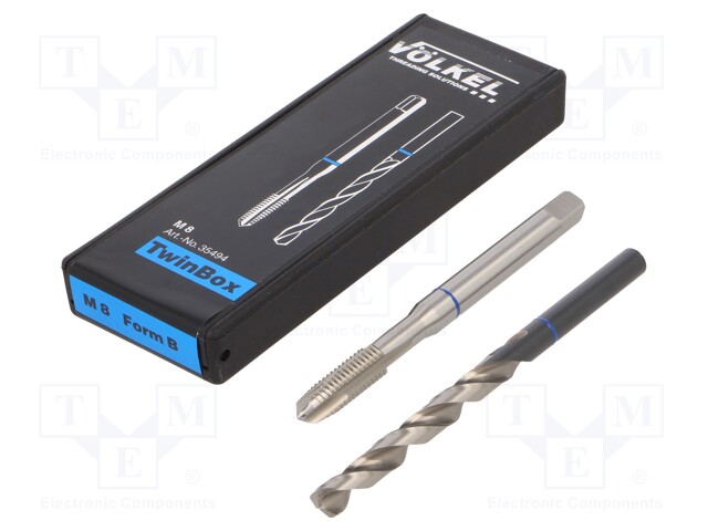 Tap; HSS-E; M8; 1.25; Pcs: 2; to the through holes,stainless steel