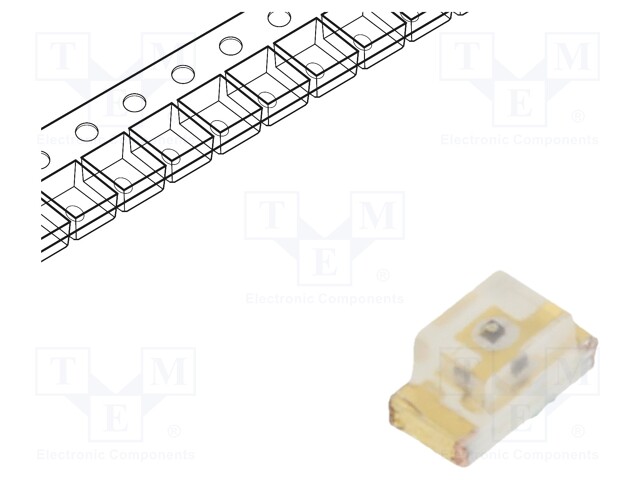 LED; SMD; 1608; yellow; 37÷58mcd; 1.6x0.8x0.8mm; 100°; 2÷2.4V; 20mA