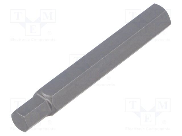 Screwdriver bit; hex key; HEX 8mm; Overall len: 75mm