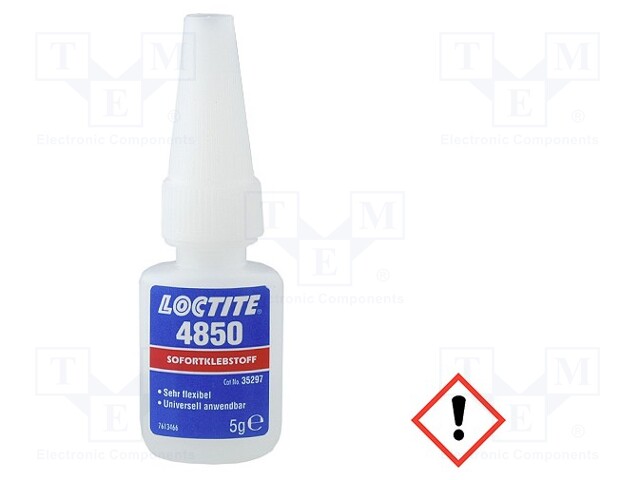 Cyanoacrylate adhesive; transparent; tube; 5g; LOCTITE 4850