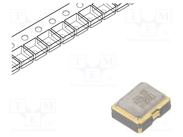 Resonator: ceramic; 32.768kHz; 15pF; SMD; 2x1.6x0.8mm; 3.3VDC