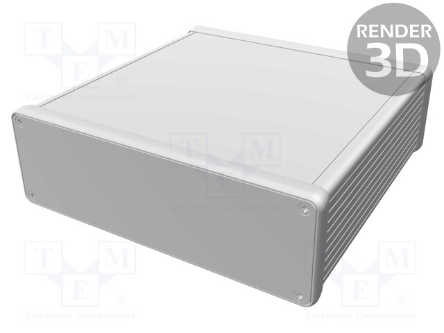 Enclosure: with panel; 1455; X: 165mm; Y: 160mm; Z: 51mm; aluminium