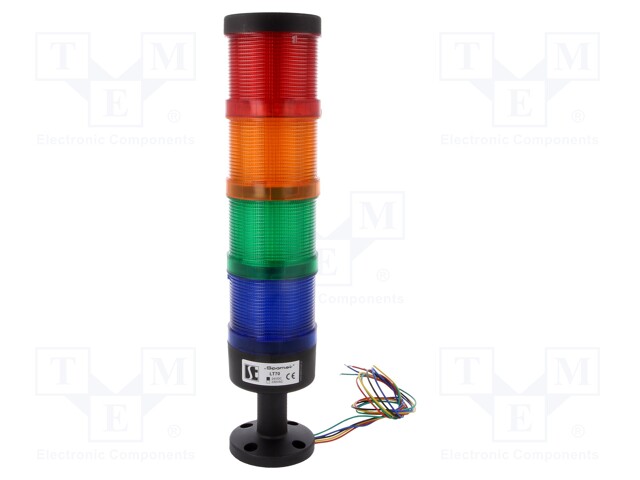 Signaller: signalling column; LED; red/orange/green/blue; IP65