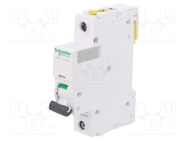 Circuit breaker; 230VAC; Inom: 25A; Poles: 1; DIN; Charact: D; 6kA