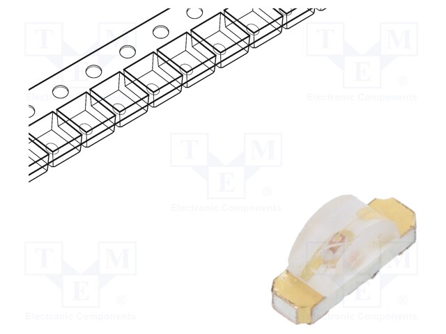 LED; SMD; 1204; yellow; 8÷15mcd; 3.2x1.5x1mm; 120°; 1.6÷2.4V; 20mA