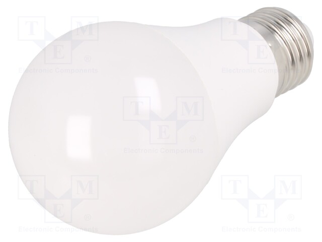 LED lamp; warm white; E27; 230VAC; 8.5W; 200°; 3000K