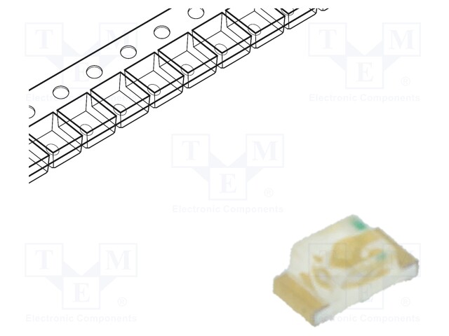 LED; SMD; 0603; green; 260÷1000mcd; 1.6x0.8x0.7mm; 140°; 2.6÷3.4V