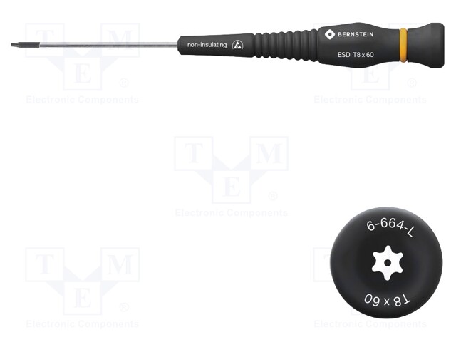 Screwdriver; Torx® with protection; precision; T8H; ESD