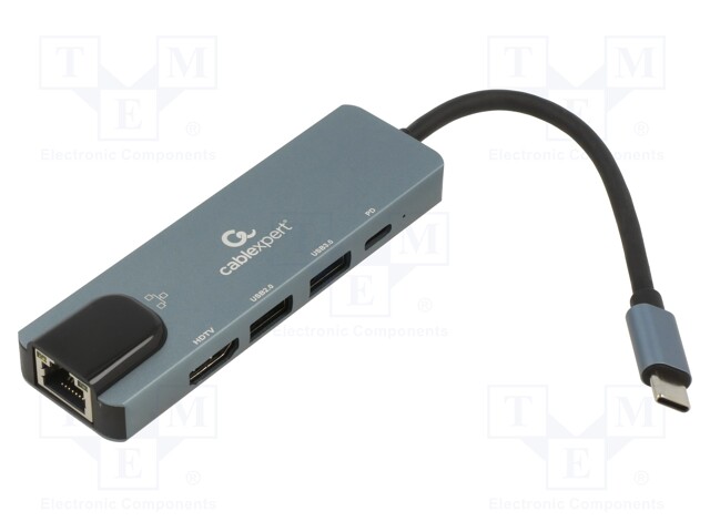 Adapter; USB 3.1; 0.12m; 5Gbps; grey; Cablexpert