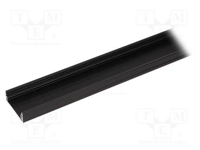 Profiles for LED modules; surface; black; L: 1m; aluminium