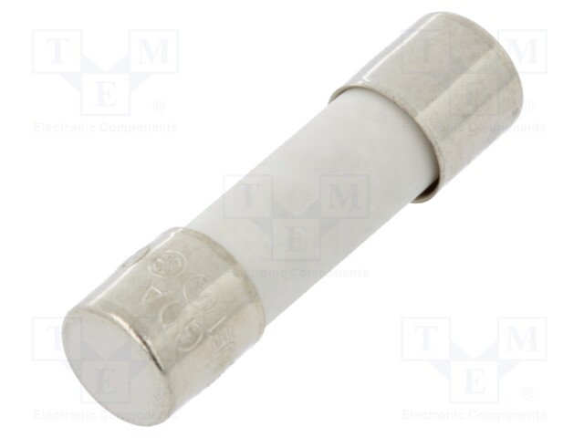 Fuse: fuse; time-lag; 6.3A; 250VAC; ceramic; 20x5.2mm; brass; bulk