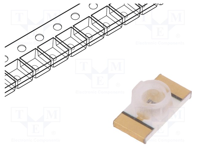 IR transmitter; 1206; 850nm; transparent; 20mW; 40°; SMD; 70mA