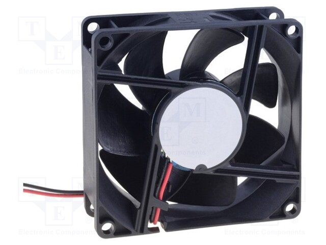 Fan: DC; axial; 24VDC; 80x80x25mm; 96.84m3/h; 46dBA; ball bearing