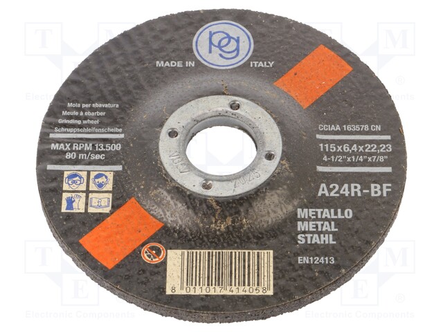 Cutting wheel; Ø: 115mm; Øhole: 22mm; metal,steel; bulk