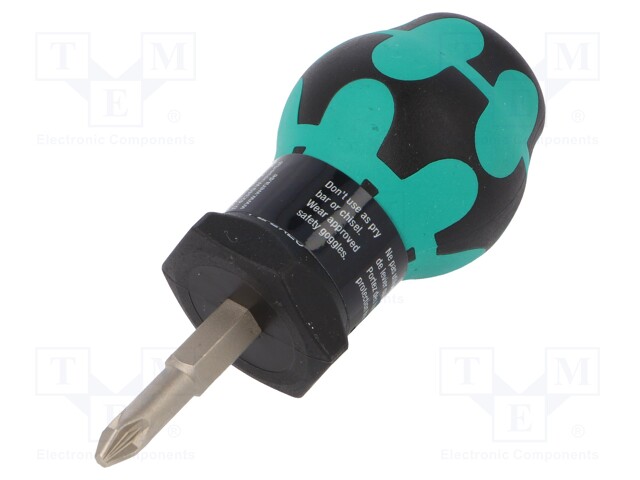 Screwdriver; Pozidriv®; PZ2; Series: STUBBY; Blade length: 25mm