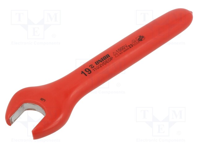 Wrench; insulated,single sided,spanner; 19mm; 110/2VDEDP