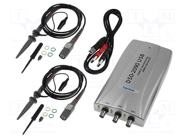 PC connected oscilloscope; Band: ≤40MHz; Channels: 2; 100Msps