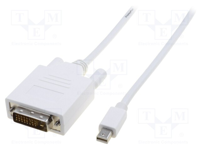 Cable; DisplayPort 1.2; 3m; white