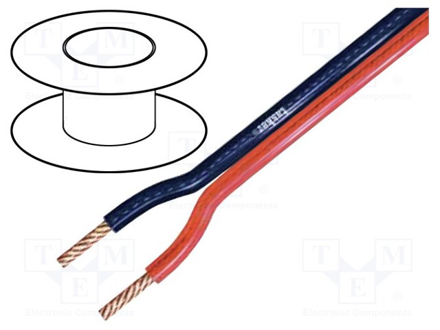 Wire: loudspeaker cable; 2x4mm2; stranded; OFC; PVC; unshielded