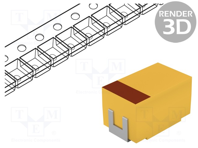 Capacitor: tantalum-polymer; low ESR; 10uF; 63VDC; E; 2917; TCJ; SMD