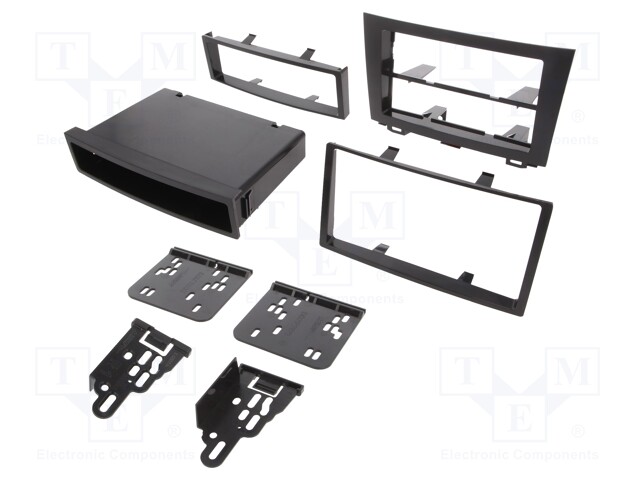 Radio mounting frame; Dodge,Mercedes; 1 DIN,2 DIN; black