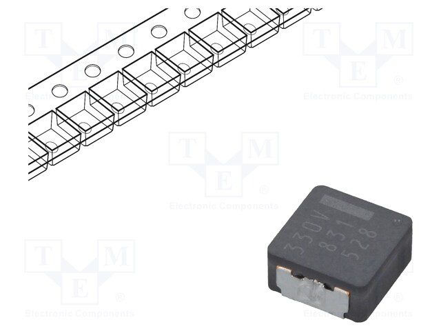 Inductor: wire; SMD; 33uH; 2.6A; 118mΩ; 8.5x8x4mm; ±20%; -55÷155°C