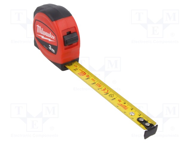 Measuring tape; L: 3m; Width: 16mm; slim