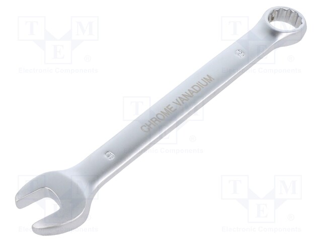 Wrench; combination spanner; 9mm; Chrom-vanadium steel; satin